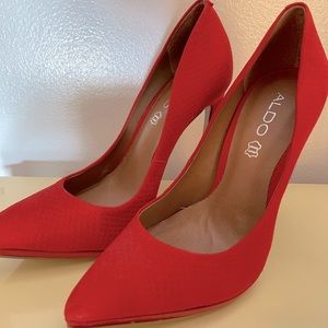ALDO Red Stiletto Heels *never worn*